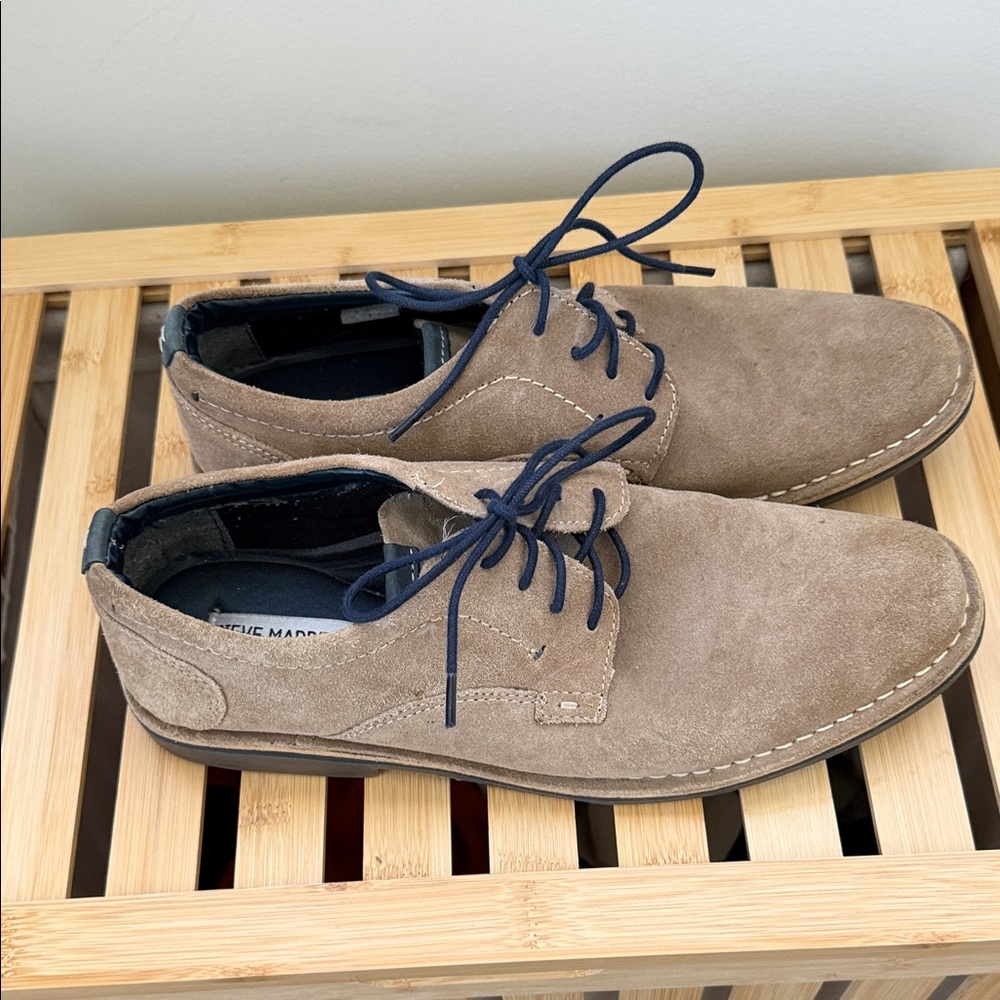 Men's Suede Lace-Up Casual Shoes in Taupe